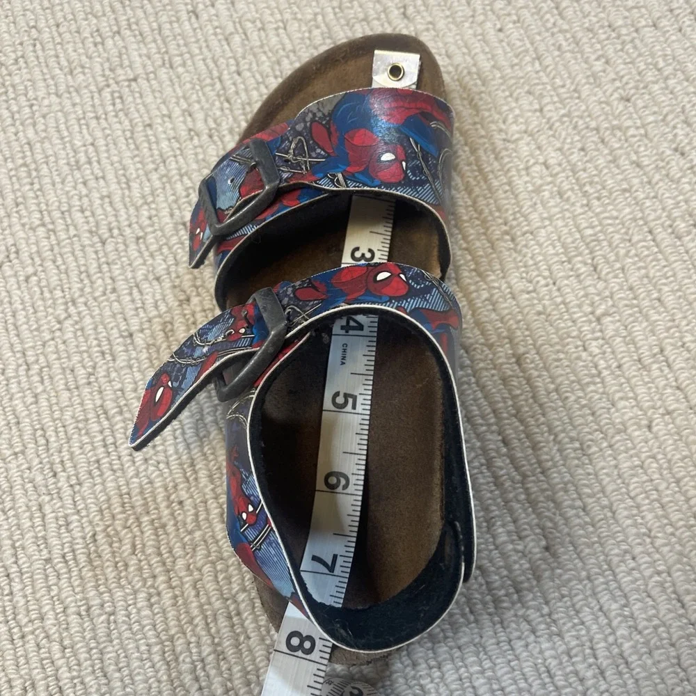 Birkenstock Kids 12-1** Marvel Spiderman Action Sandals Straps Blue Red